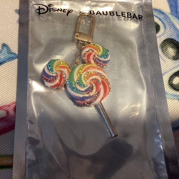 New Baublebar Mickey Mouse Disney Lollipop earrings and bag charm - Picture 3 of 3